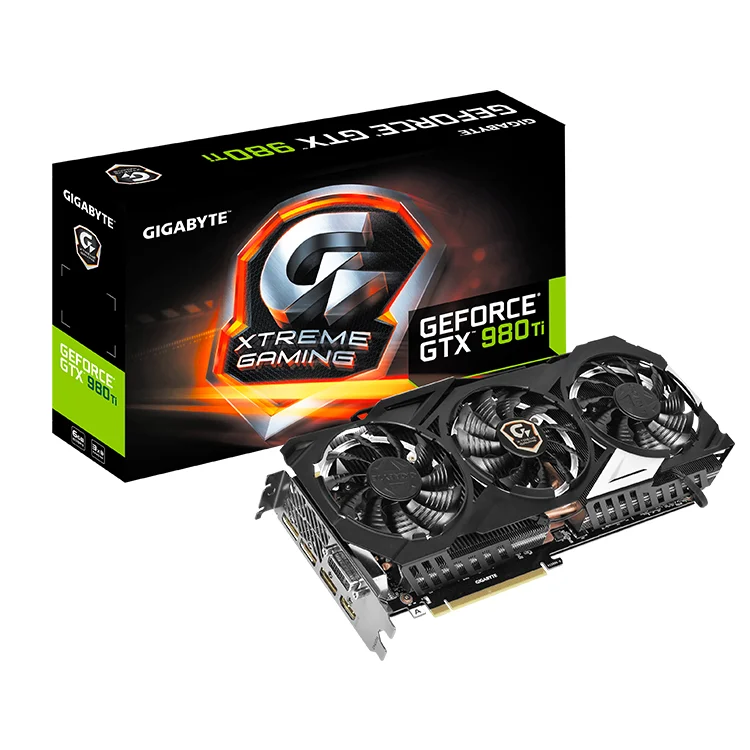 Spot New Gaming PC Computer Card GIGABYTE GPU GeForce GTX 980 TI GV-N98TXTREME C-6GD 6GB GDDR5 Video Graphics Card