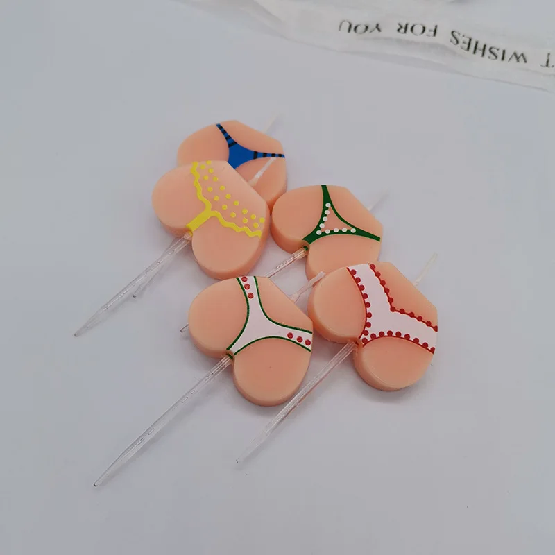 Wholesale Decorative birthday candles printed with Bikini sexy design  colorful cake candles For Parties