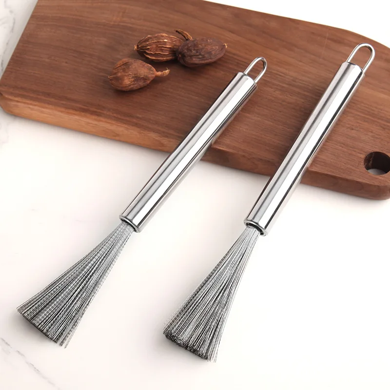 Best Selling Stainless Steel Pot Brush Long Handle Household Kitchen Cleaning Brush for Dishes Pots Pans Woks