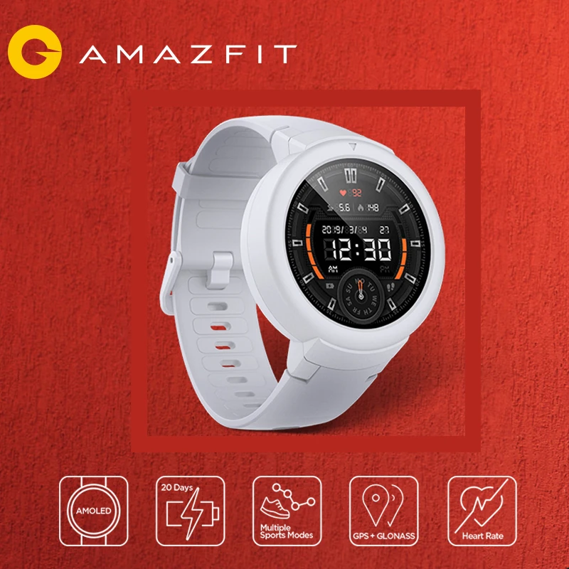 Amazfit Smart Watches Amazfit  Verge Lite Smartwatch 20Days Long Standby 1.3inch Screen Heart Rate IP68 Waterproof GPS