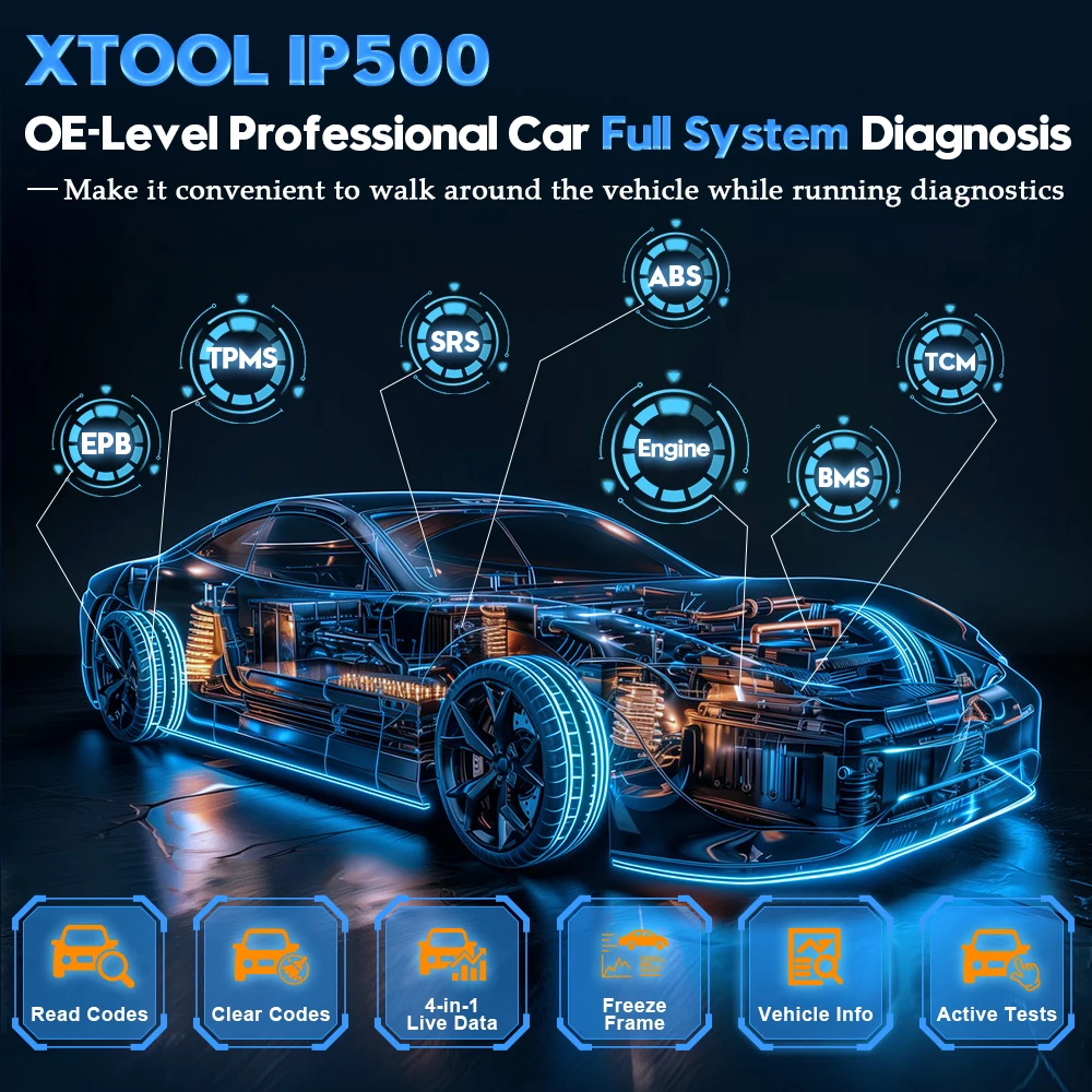 XTOOL IP500-TLS Diagnostic Tools for Toyota/for Lexus/for Scion 19+ Services Built-in CAN FD Bi-Directional OBD2 Car Scanner
