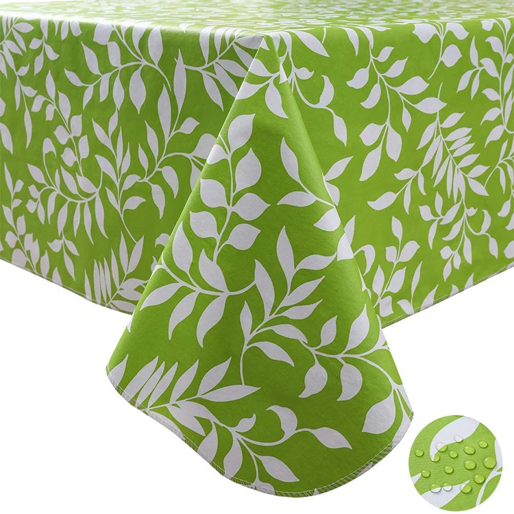 2023 Best selling flat flower style waterproof outdoor household eco-friendly PVC heavy table cloth