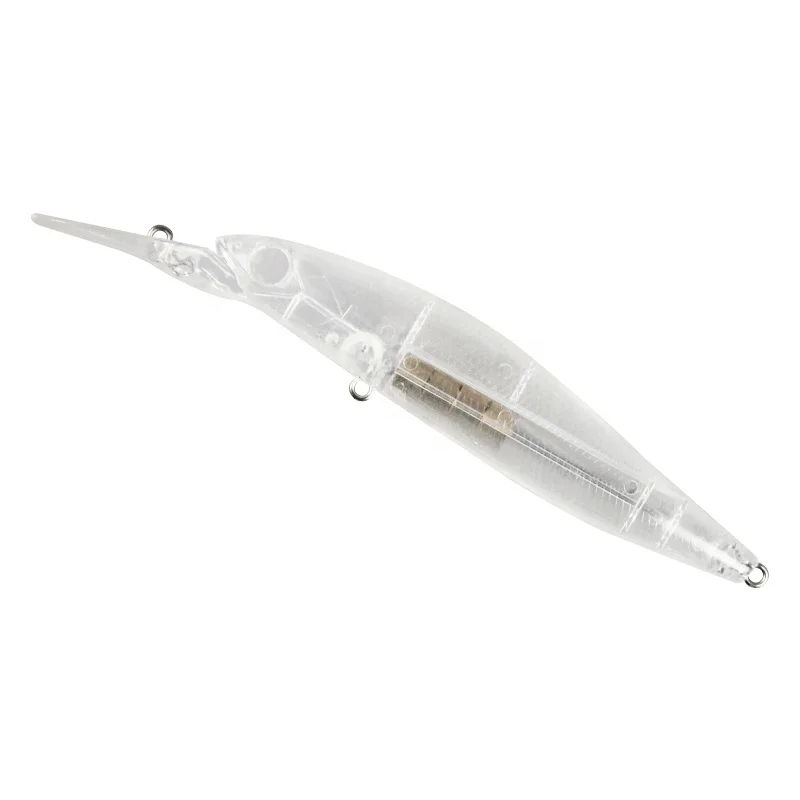 Unpainted Fishing Lure Blank Crankbait Lure Body 11cm/9.5g 12.5cm/12.5g 110mm Minnow Bait Jerkbait Suspending Blank Minnow Lure