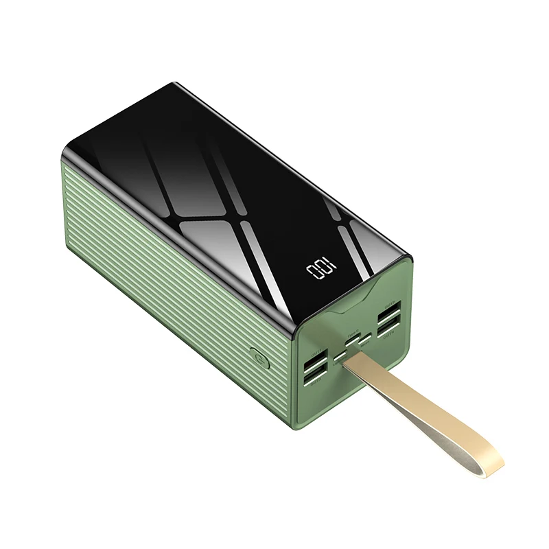 2021 Outdoor Power Banks 50000mAh Power Bank 30000mAh Mobile Fast Charger Power Bank 20000mAh With LED Display Flashlight