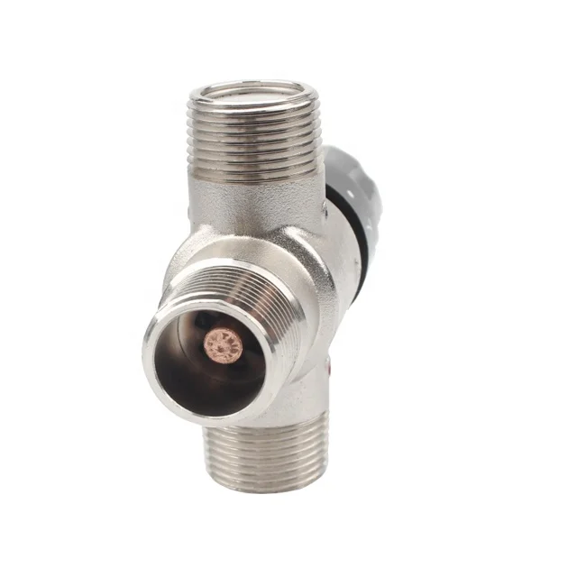 Wholesale Water Shower Mixing Valve G1/2 3 Way Brass Thermostatic Mixing Valve For Solar Electrical Hot Water BJ45004