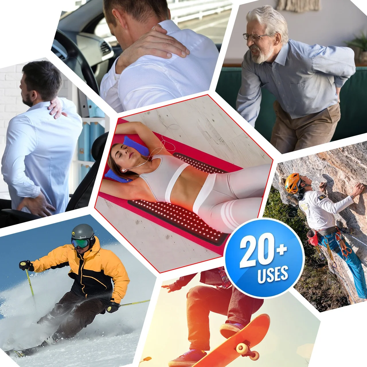 DGYAO Tecnologia Infrared Red Light Therapy Led Flexible Relieve Foot Pain Near Infrared Light Large Red Light Therapy Pad