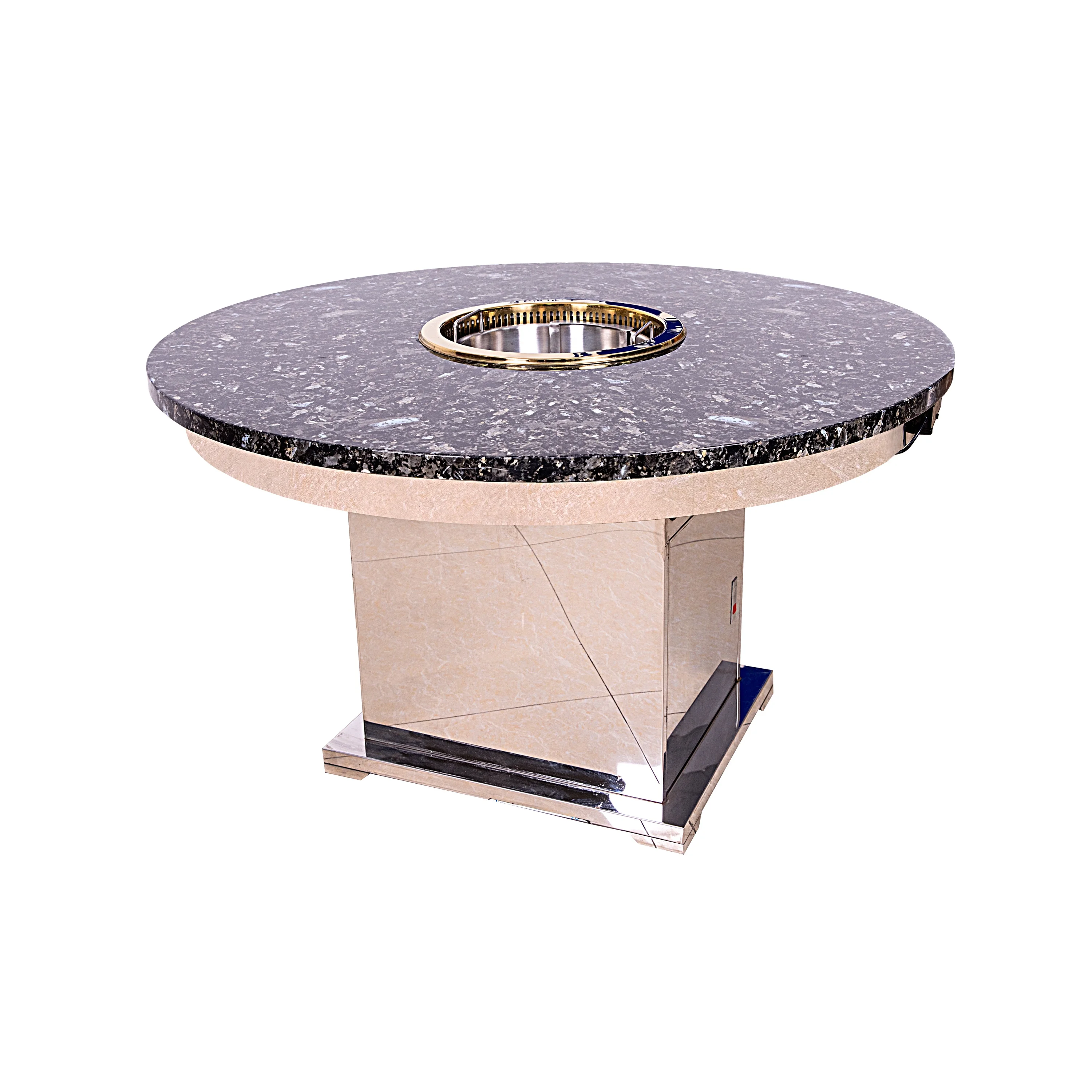 Best Sale Commercial Restaurant Shabu Shabu Table Smokeless Hot Pot Table Built In Induction Cooker