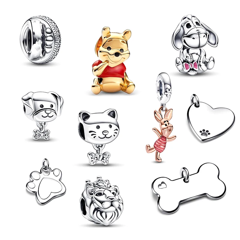Customized new 925 Sterling Silver Charms bead animal DIY pendant bangle fit original jewelry bracelet jewelry for women gift