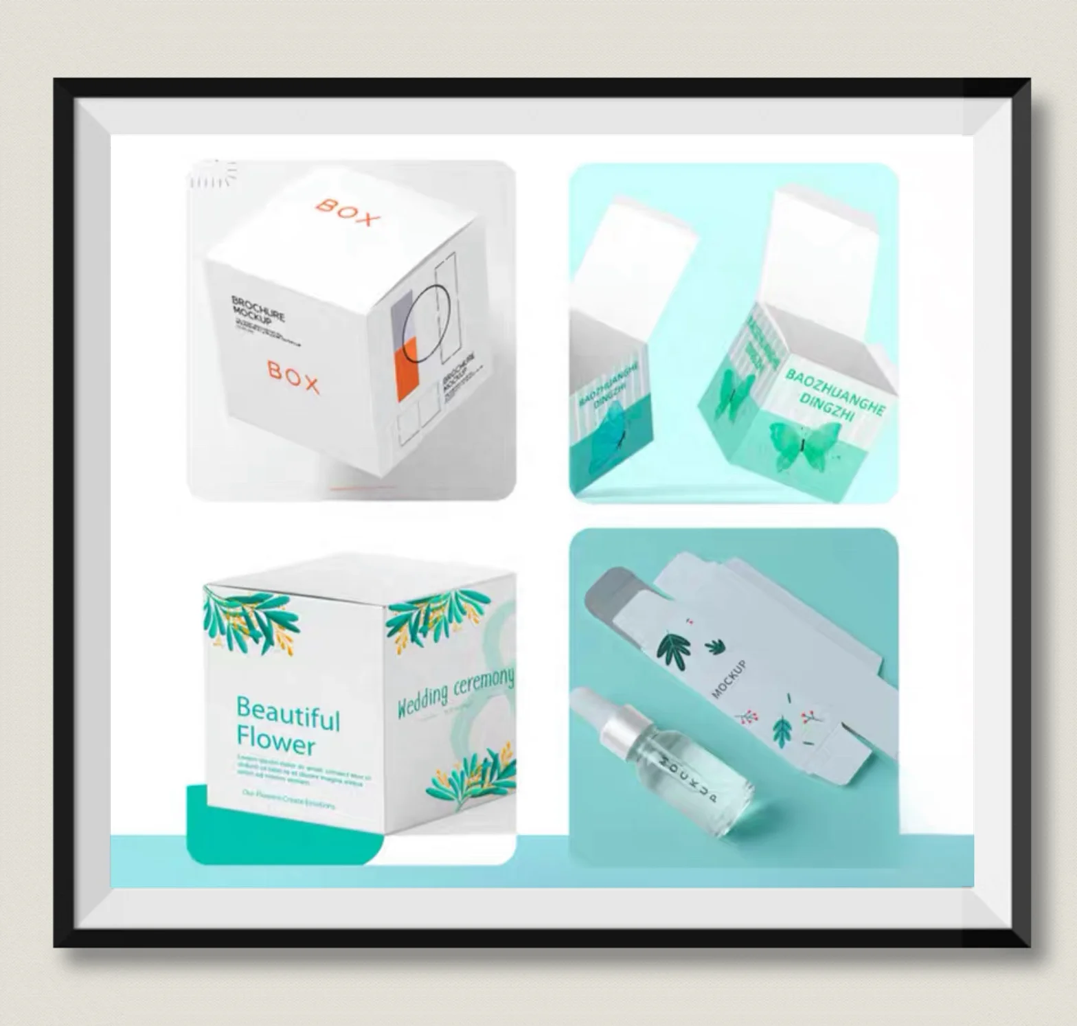 Custom High-End Color Box for Cosmetics Empty Gift Box with Logo Printed Cardboard & Kraft Material for Wigs Packaging
