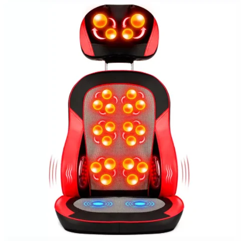 OEM Customized Portable Car Masajes Seat Vibrating Neck and Back Shiatsu Massage Cushion Full Body Use