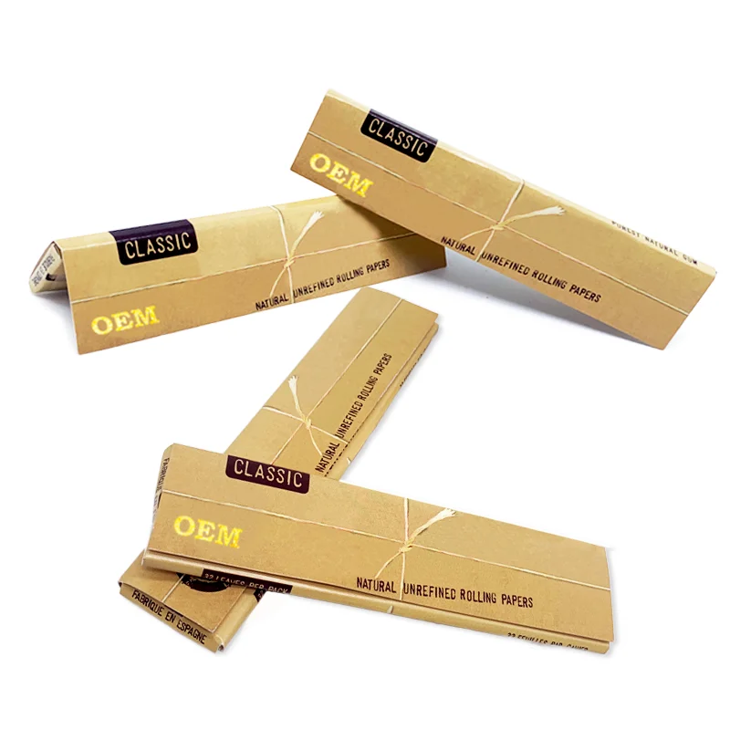 Manufactured Designed Custom Rolled Cigarette Papers Utra Thin Rolling Paper King Size Cartine King Size Rolling Paper