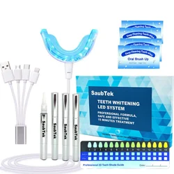 Factory Sell Private Logo LED Light Carbamide Peroxide Non Peroxide Gel Teeth Whitening Home Kits