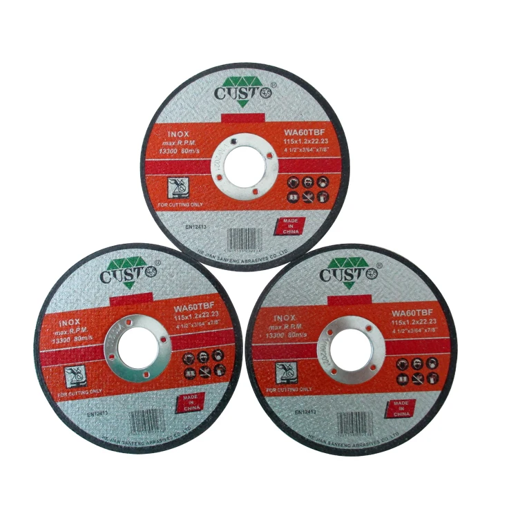 Various Size 4inch 5inch 7inch Abrasive Grinding Cutting Disc for Stainless Steel