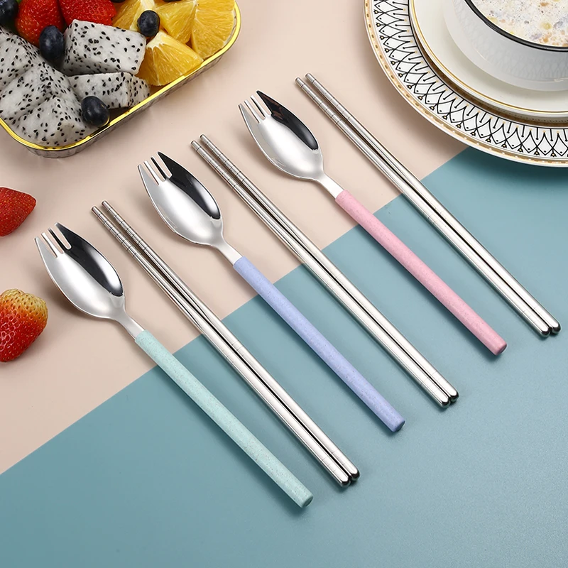 Best-selling Metal Fork and Spoon SUS 410 Cutlery, Fork and Spoon in One Reusable Fork and Spoon