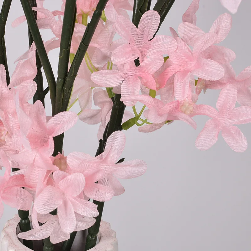 New Style Simulated Lilac Cross Sakura Silk Cherry Blossom Flower Artificial Flower Home Decoration