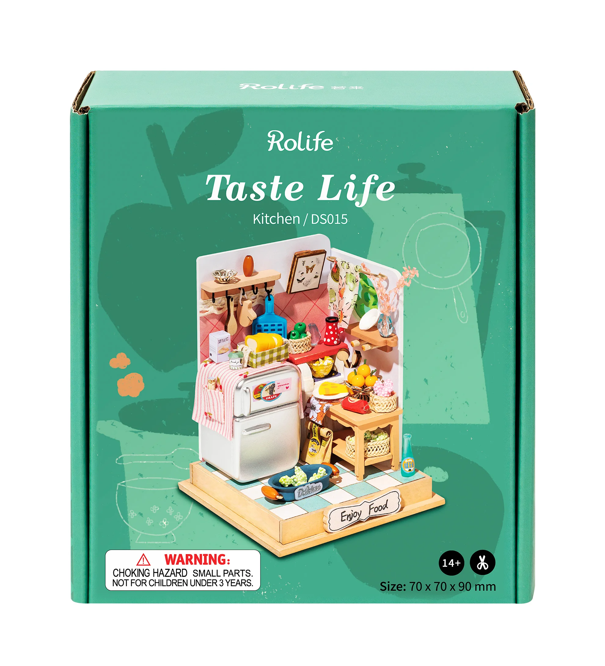 Robotime Rolife Contact Get 21% off DS015 Taste Life Handmade Assembled DIY Miniature Doll House 3D Wooden Puzzles