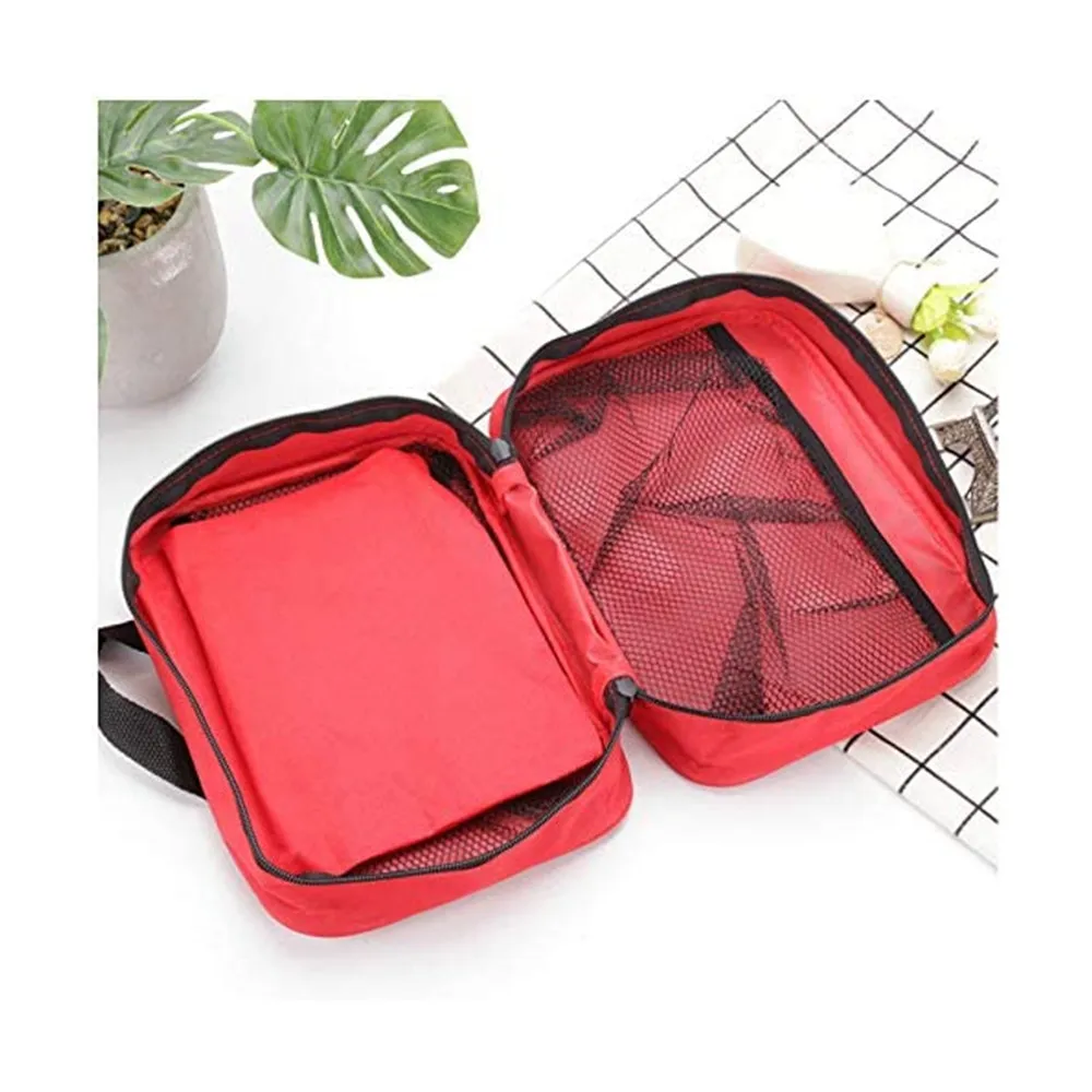 Red Trauma Bag for Emergency First Aid Kits Empty Medical First Aid  Storage Bag