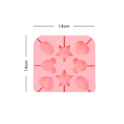 Amazon Hot Sale Children Hard Candy Mold Chocolate Biscuit Baking Tool Food Grade Silicone Lollipop Molds For Pasty