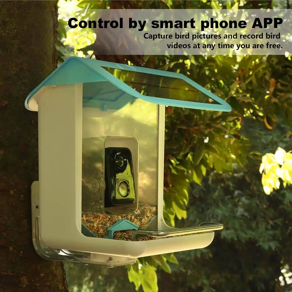 Outdoor Wildlife Smart Bird Feeder with AI Recognition APP Control Camera Bird Watching Camera Auto Capture Bird Videos Pictures