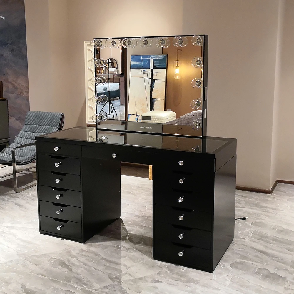 Docarelife Hot Selling Hollywood Makeup Vanity Dressers with Mirror Stock on California, USA