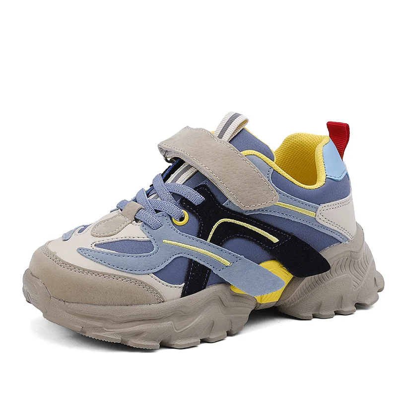 2021 детская обувь; Сезон осень-зима; Новая кожаная Водонепроницаемая спортивная обувь, увеличивающая рост