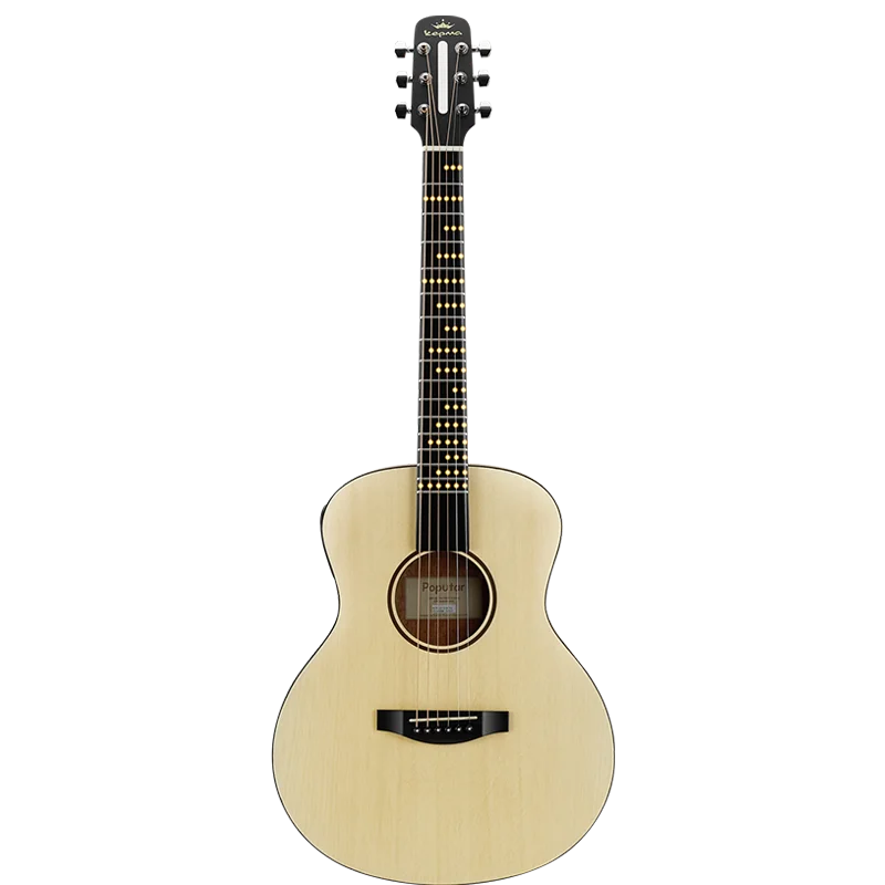 Poputer Acoustic Guitar 36 inch professional Smart Guitar with APP 96 LED Lights Guidance Travel Guitar Acoustic For Adult
