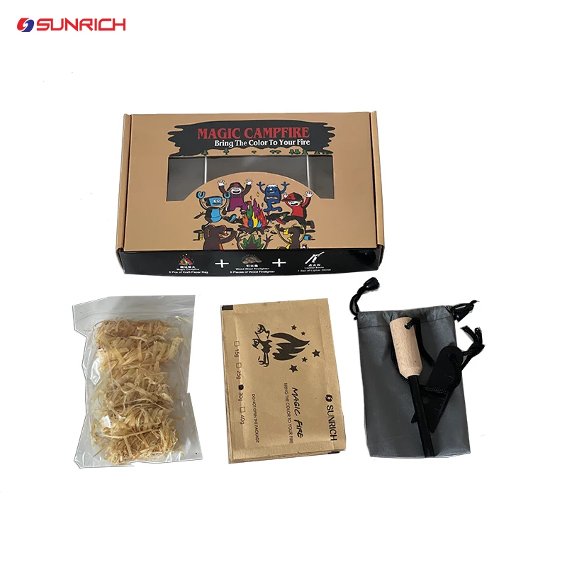 Christmas Camping Set Mysterious Flame Magic Powder Graduation New Year Beach Party-Magical Campfire Artificial Fire Mystical
