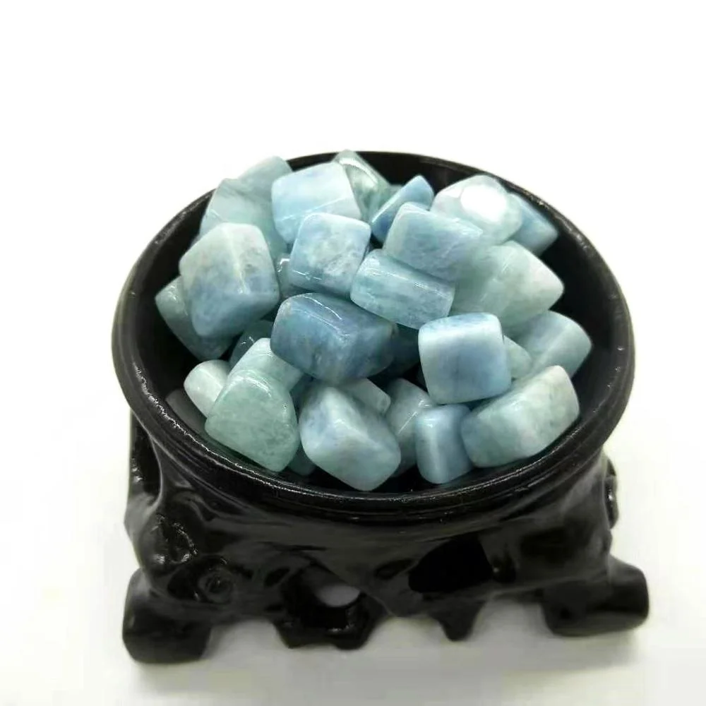 Natural Crystal Tumbled Stone Reiki Gemstone Blue Aquamarine Stone Healing Crystal For Decoration