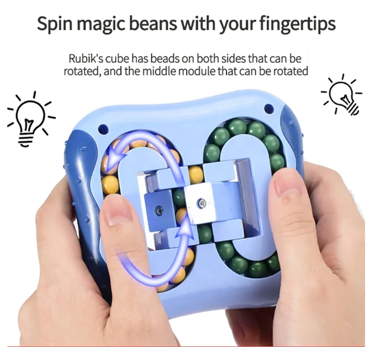 Вращающиеся магические бобы кубик Fingertip Fidget Toys дети взрослые снятие стресса спин шарик Пазлы Дети Образование игра интеллект