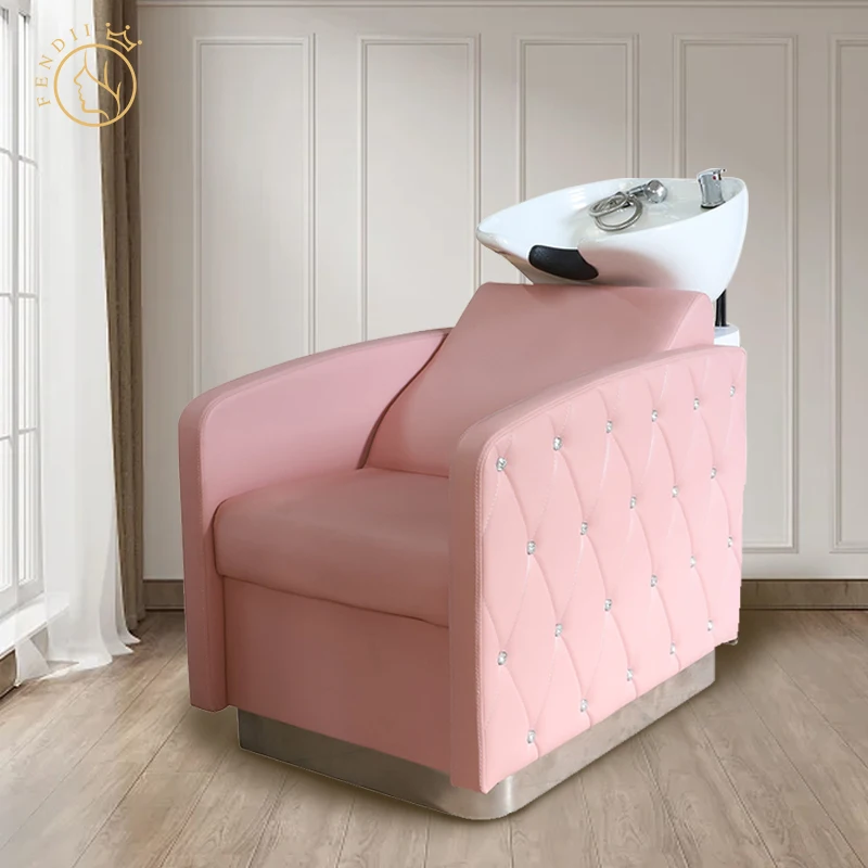 Salon Pink Shampoo Bed Hair Washing Chair