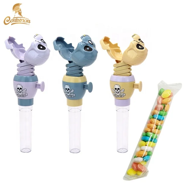 OEM Cartoon Goose Shake Whistle Music Container Toy Candy Kids Funny Candy Toy For Sales