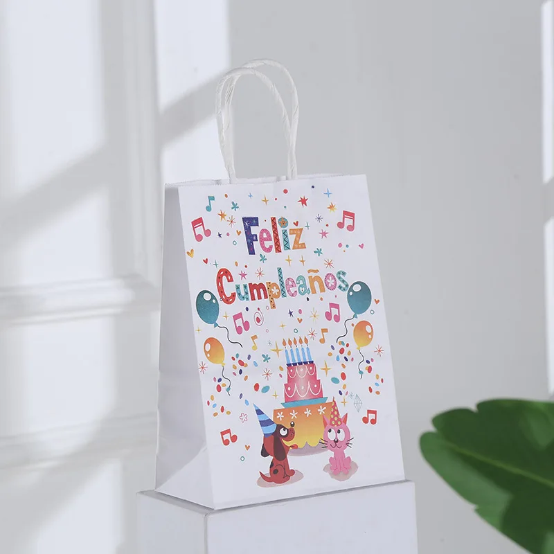 paper gift bag wholesale Spanish birthday gift bag candy packaging handbag