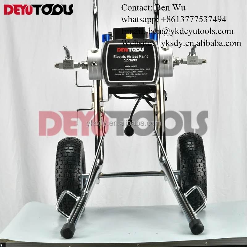 2500W Electric High Pressure Airless Sprayer Diaphragm type Latex Paint coating spraying machine with 2pcs spray gun