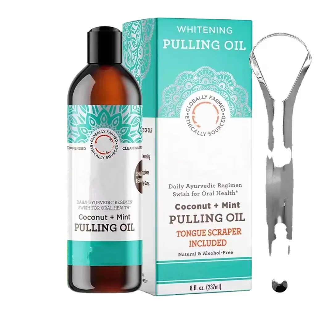 GuruNanda  whitening coconut mint pulling oil 237ml