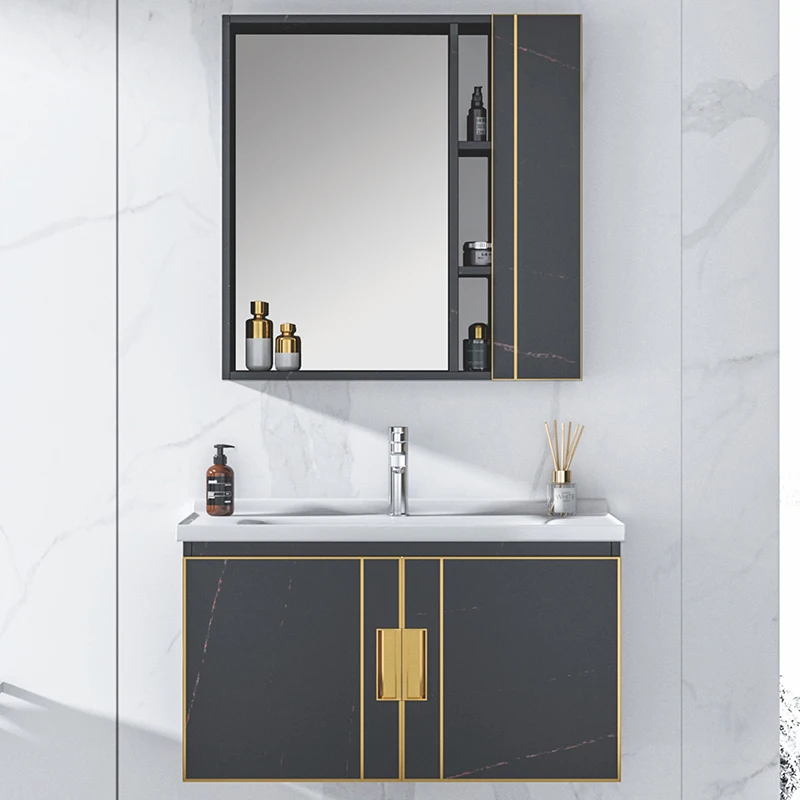 Plywood bathroom vanity wall  hung furniture cabinets