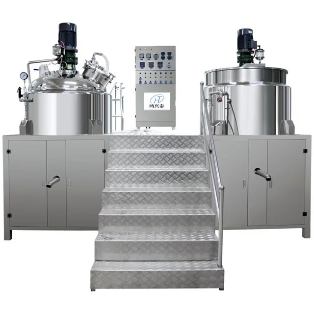 500L High shear fixed vacuum homogenizer cosmetic cream making machine