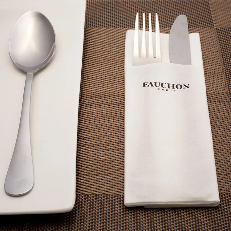 
Cutlery paper napkin airlaid paper napkin with pocket for cutlery 