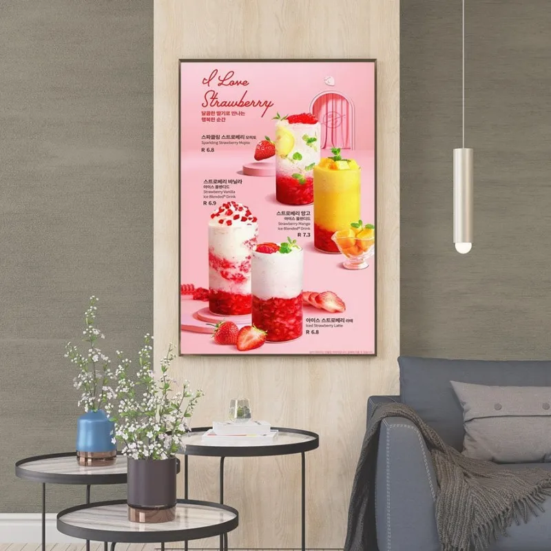 Factory Outlet LED Aluminum Light Box Wall-Mounted Replaceable Pull-Out Ultra-Thin Luminous Advertising Poster Frame