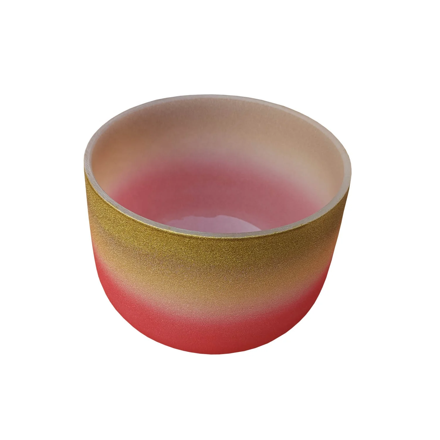 pink frosted crystal singing 24 gold quartz sing bowls rose quartz bowl quartz singing bowl set and case