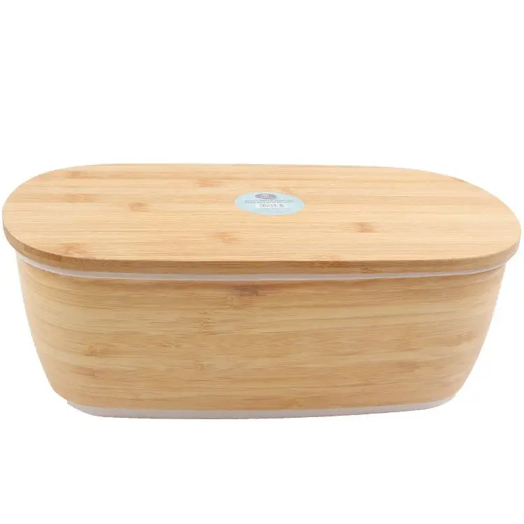 UnionSource Food Container Bamboo Lunch Box/Biodegradable Bamboo Fiber Lid Lunch Box