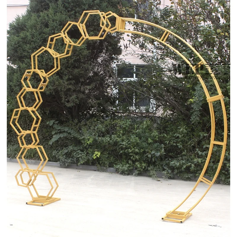 New wedding props truss arch shaped truss background decoration cherry truss wrought iron door shelf geometric arch
