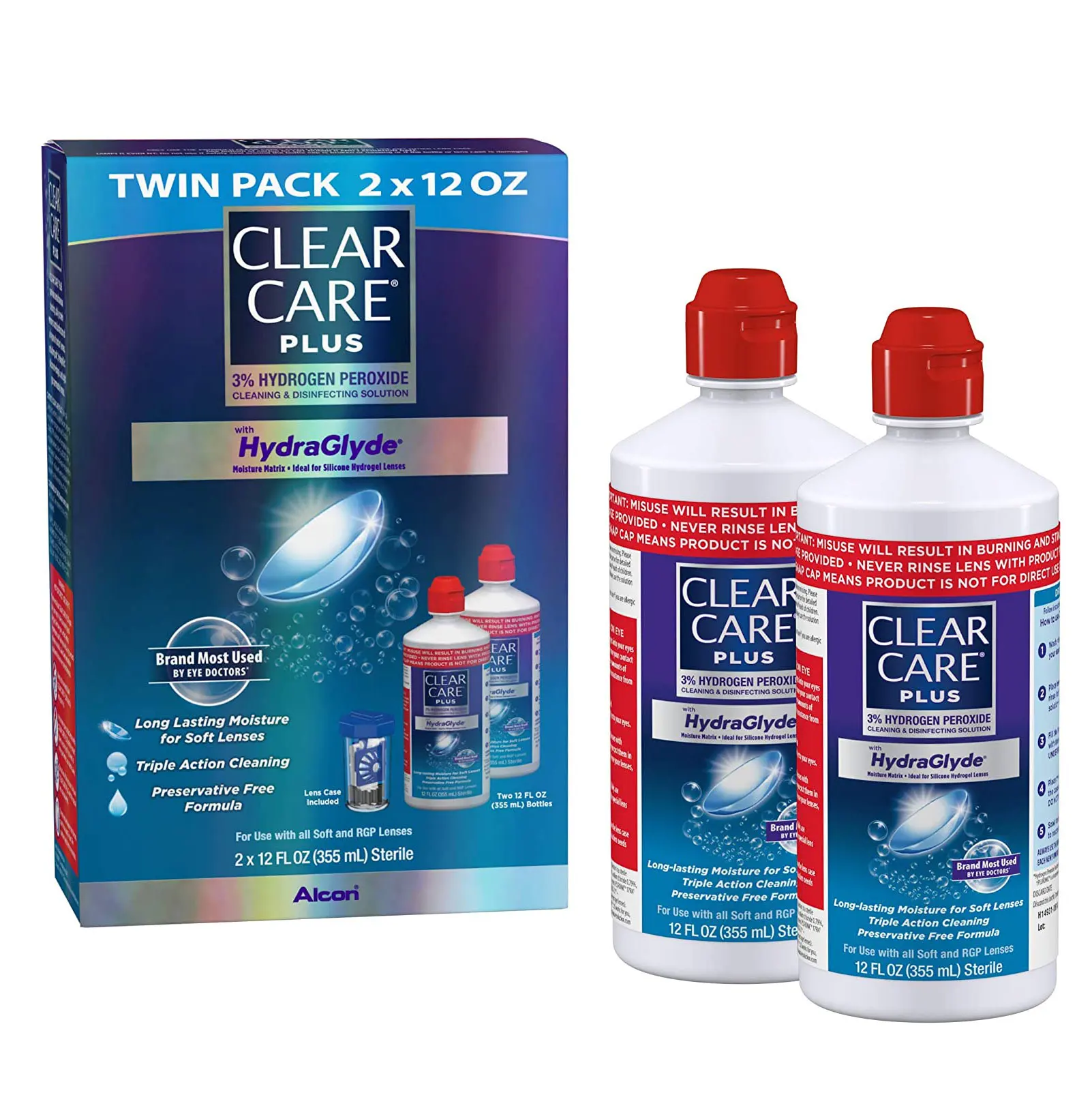 Многоцелевой раствор для мягких контактных линз, 10 унций, в комплекте, бутылочный раствор, 60 120 мл, раствор для контактных линз
