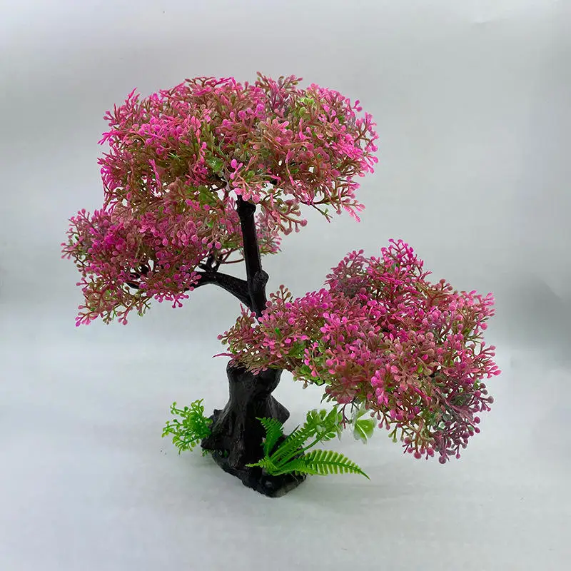 USMILE New Release Multi Colors Sustainable Aquarium Fish Tank Decoration Plastic Artificial Water Plant Tree Ornament Plants