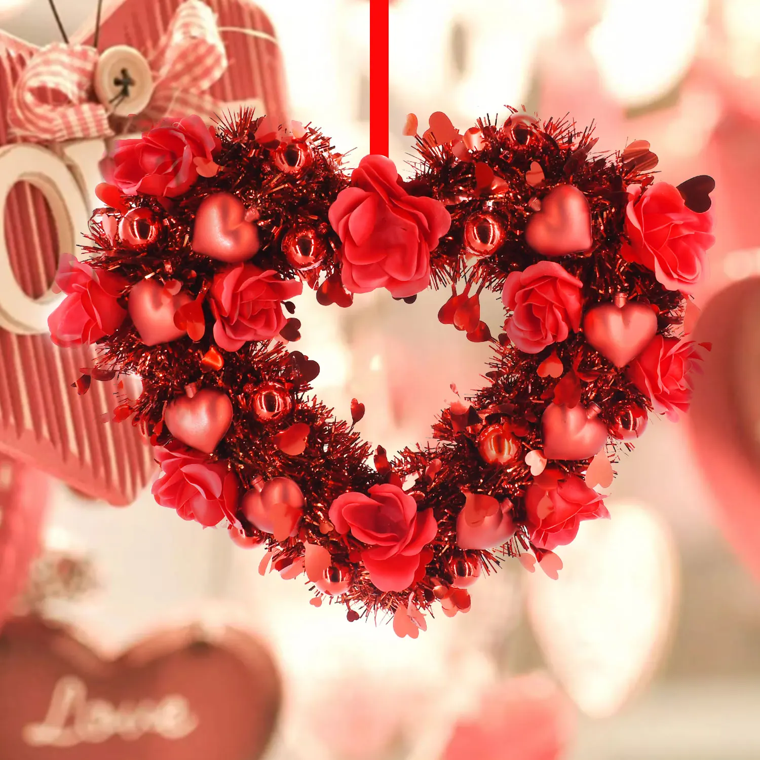 San Valentines Day Artificial Wedding Garlands Wreaths Supplies Wholesaler