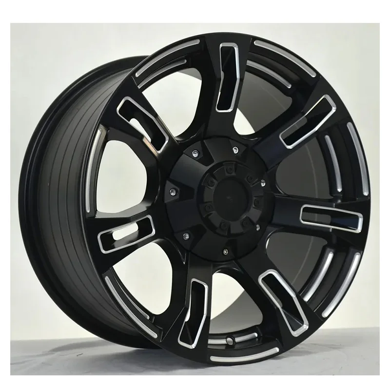 Car Rims Alloy Wheel 17 20 Inch Rims Customized 5 6 10 12 Holes Black Simple Multi Spokes Cast  Wheels For SUV