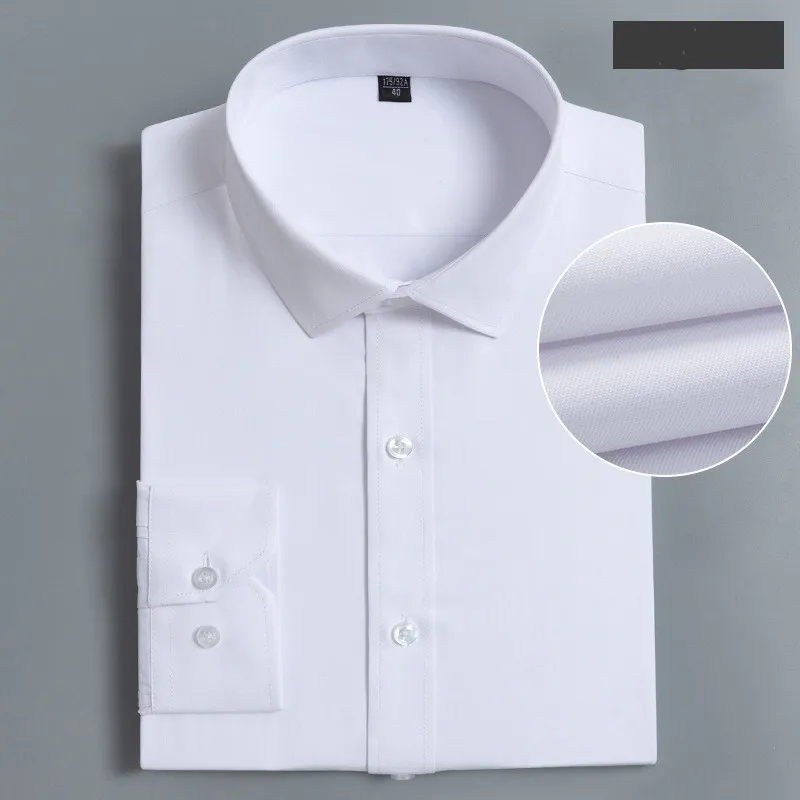 White shirt for men long-sleeved business professional overalls embroidery logo manufacturers directly for group purchase shirts