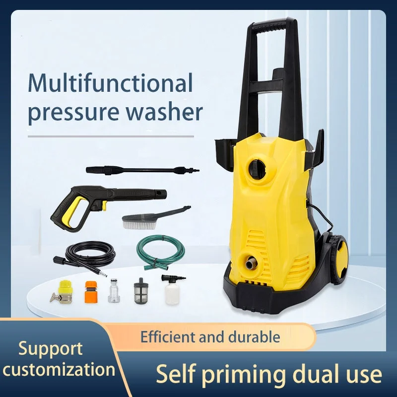 NEOBRISKEN 2000w High Pressure Car Washer Self-priming Automatic Car Washing Machine Portable Brush Car High-pressure Water Gun
