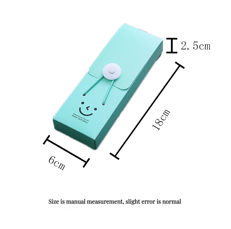 Cute cartoon creative smiley face pencil case children students telescopic buckle plastic pen case multi-color large pencil case