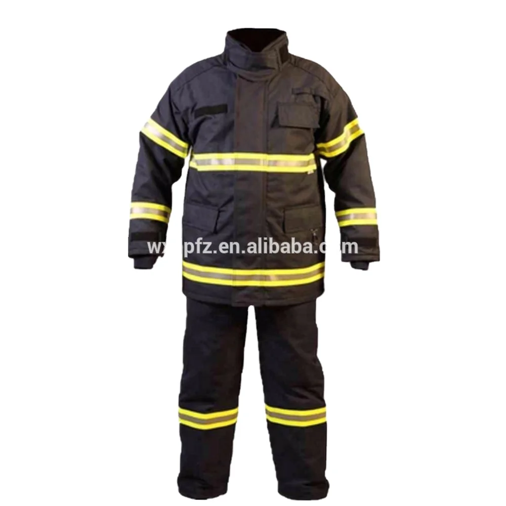 Flame resistance suit rescue uniform fire fighter uniform with balaclava hood