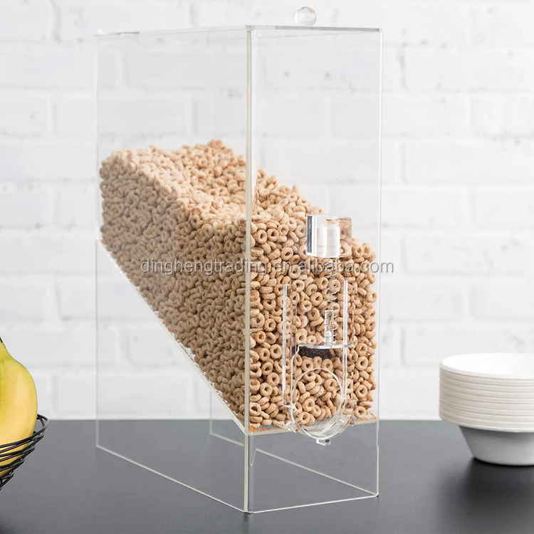 
Clear Acrylic Dry Food Coffee Bean Cereal Dispenser 